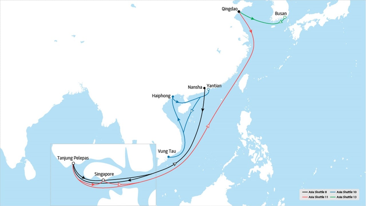 Asia shuttle clusters 3