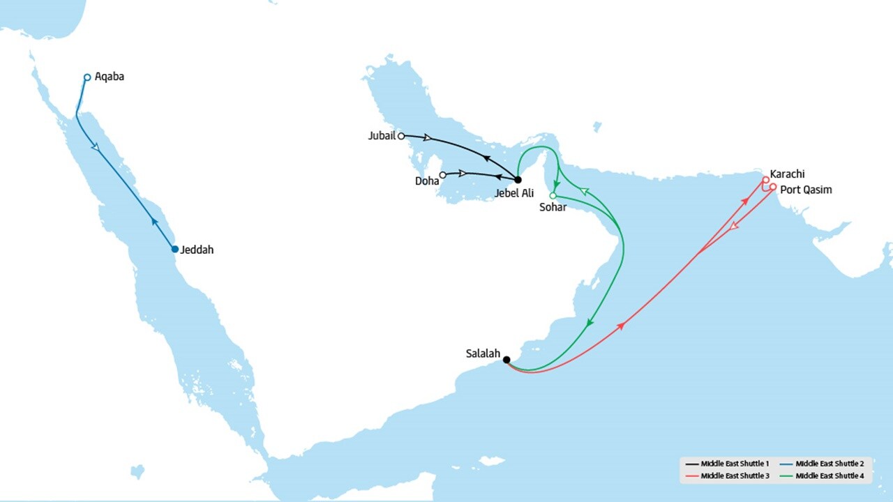 Middle East shuttle cluster