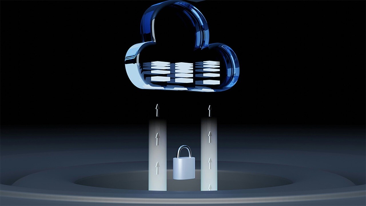 Cloud data security concept illustration
