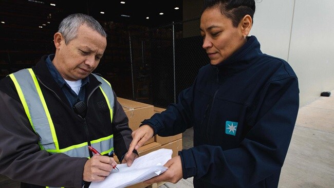 Truck and delivery van driving in Salt Lake City, Utah, United States