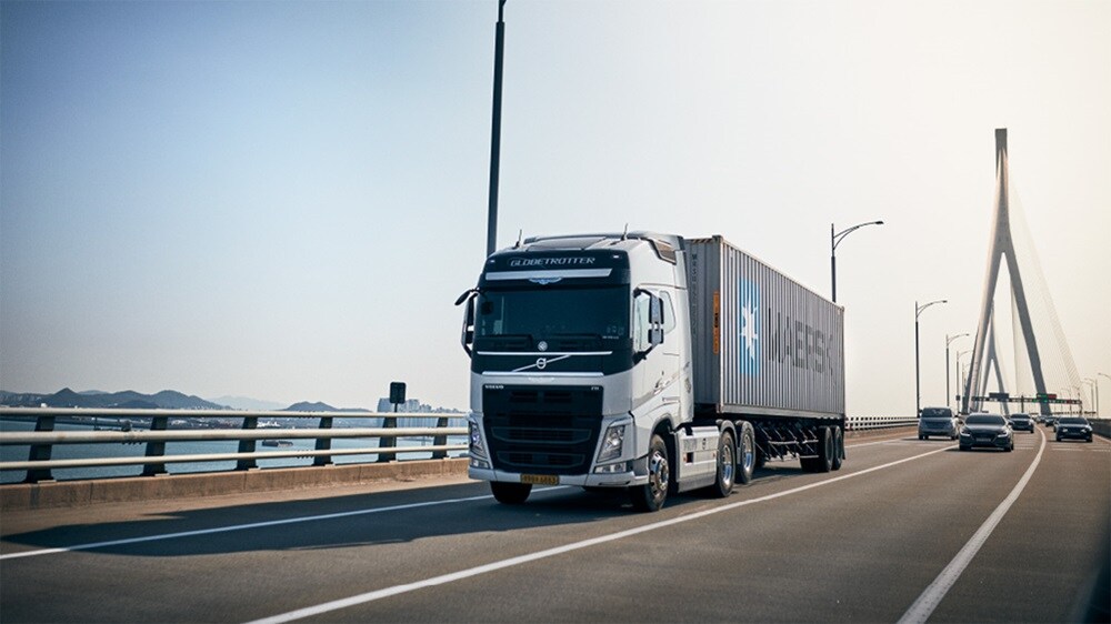 Maersk container on the bridge